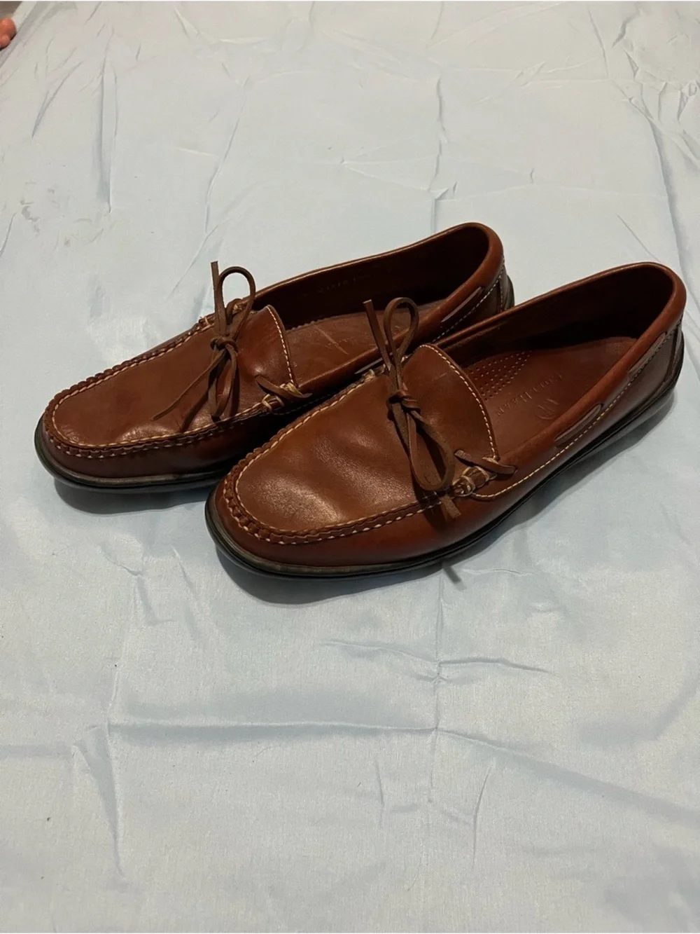 Cole Haan Cognac Leather Driving Loafers Moc Toe Men’s 10.5 M